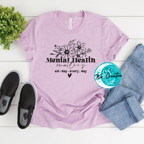 Mental Health Matters Floral T-shirt