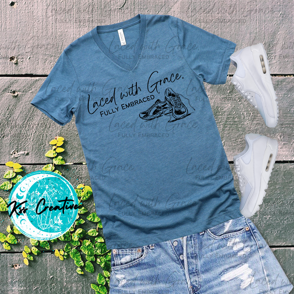 Laced With Grace - Fully Embraced V-Neck T-shirt